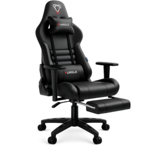 Furgle Heavy Duty Gaming Chair With Footrest - BLACK