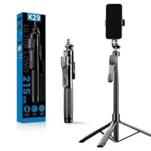 K29 Ultra Long Selfie Tripod Stand with detachable remote