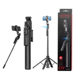 C17 Auto Face Tracking Ai Gimbal Selfie Stick Tripod Stand