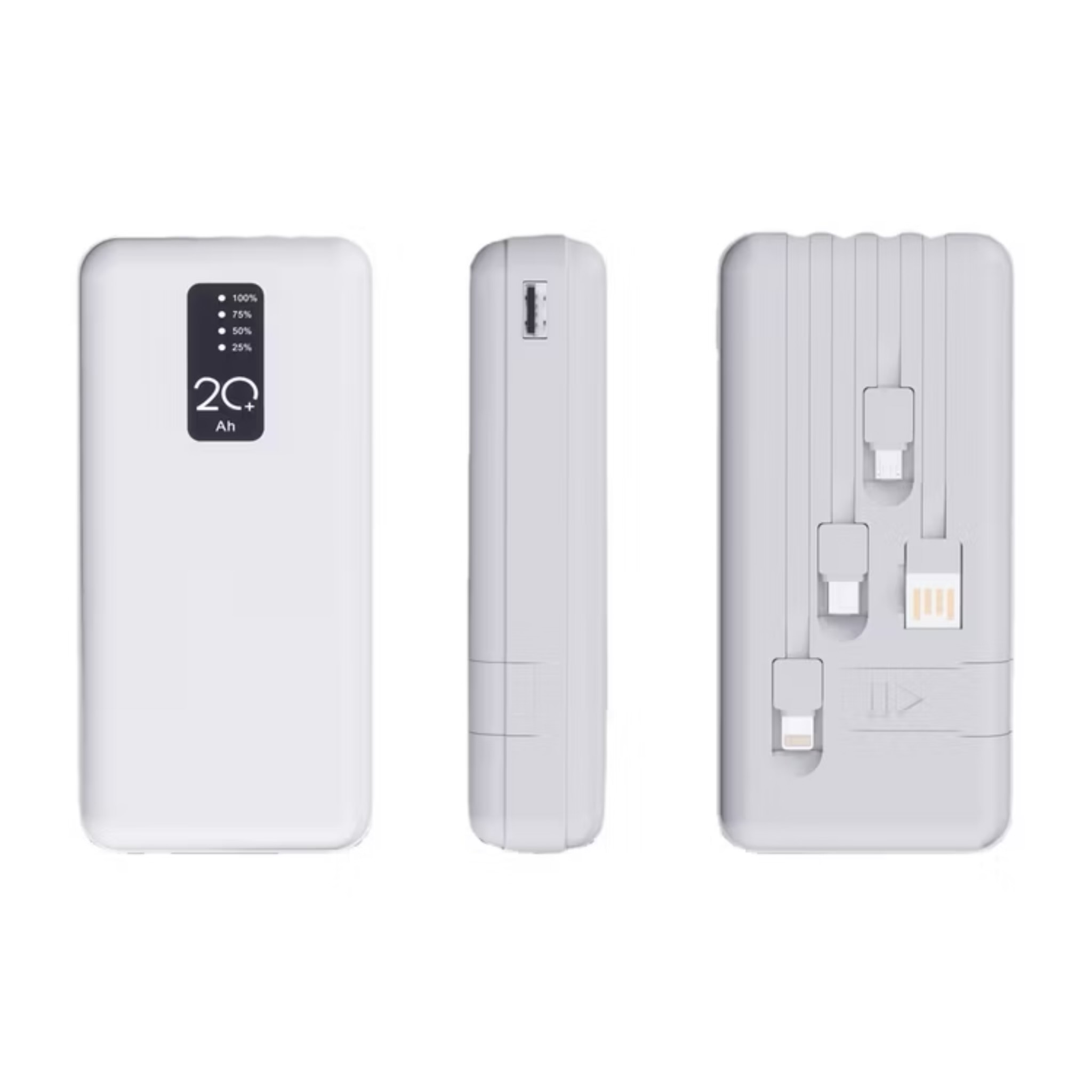 MACHES 20000mah  22.5w Power bank with iOS and Type c Charging Cables