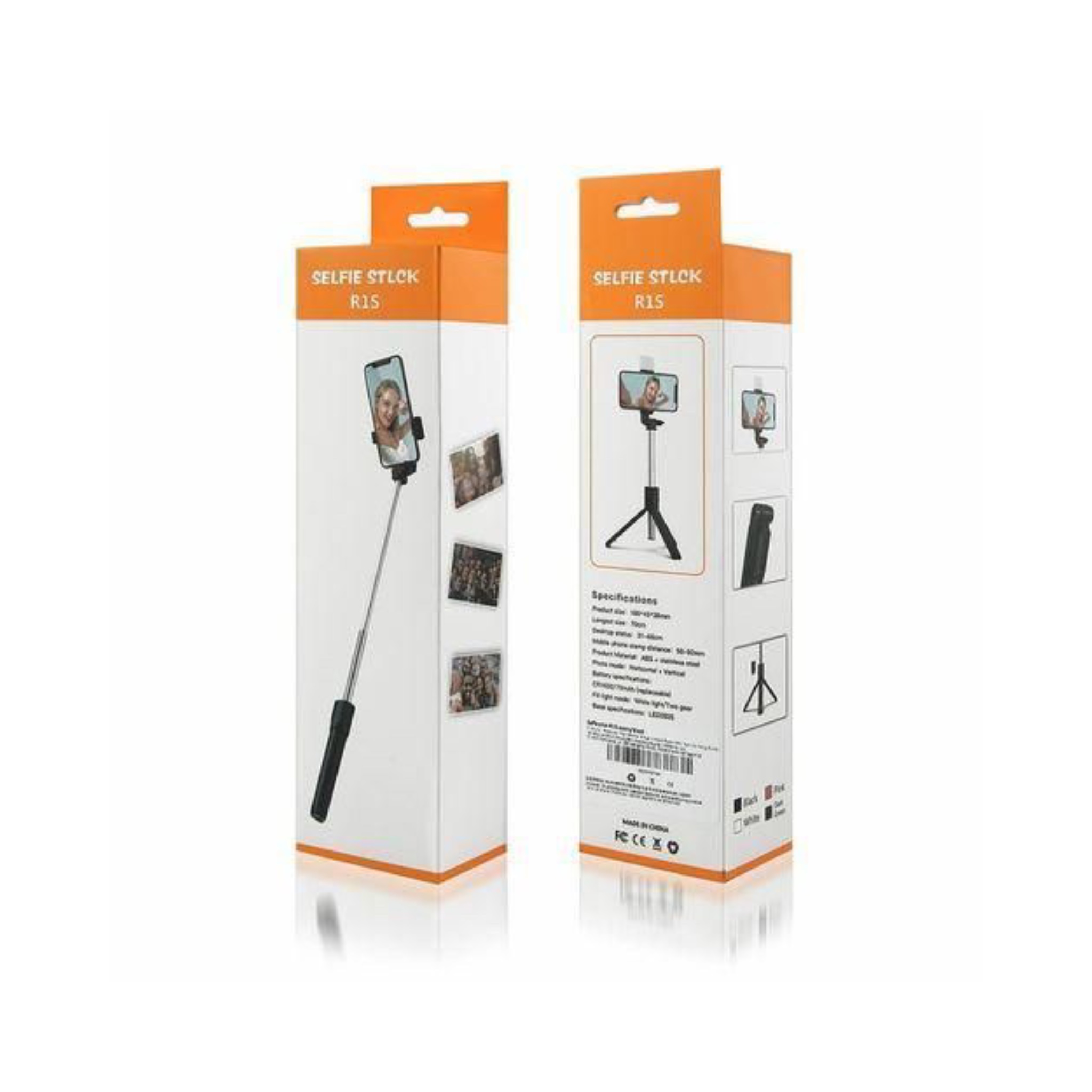 R1S Bluetooth Remote Control 3n1 Selfie Stick With LED Light - Image 4