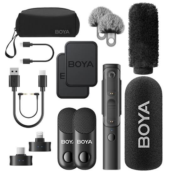 BOYA Magic-02 Wireless Mic System for Cameras & Mobile (USB-C + Lightning + 3.5mm) - Image 4