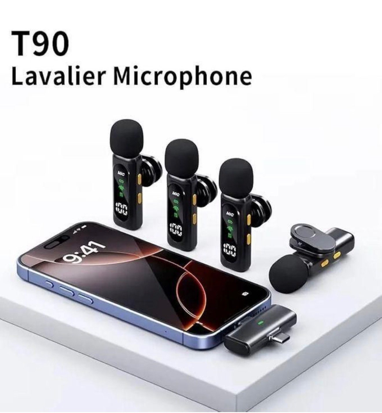 T90 4n1 Wireless Microphone, Noise Reduction with Carrier Purse, for All Type C Android & iPhone - Image 6