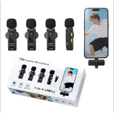 T90 4n1 Wireless Microphone, Noise Reduction with Carrier Purse, for All Type C Android & iPhone - Image 5