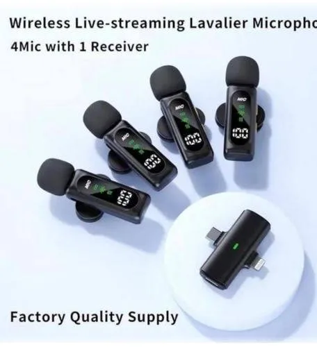 T90 4n1 Wireless Microphone, Noise Reduction with Carrier Purse, for All Type C Android & iPhone - Image 4